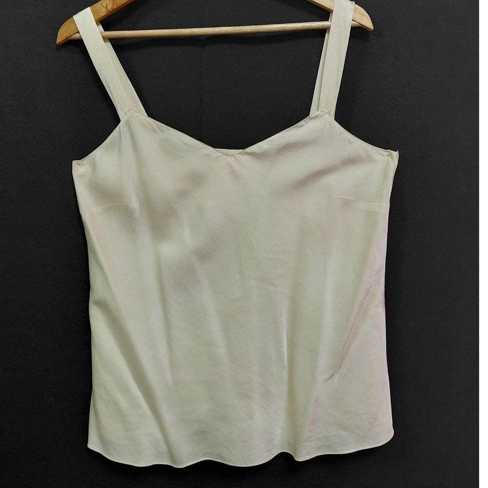DANA B & KAREN Beige Tank Top Solid Sleeveless Women Size 12